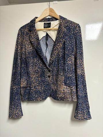 Jane Lushka Travelstof luipaard blazer M