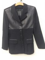 Colbert met leren details, Kleding | Dames, Zwart, Ophalen of Verzenden, Zo goed als nieuw, Jasje