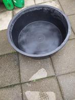 Kunstof kuip zwart middellijn 90 cm diep 30 cm, Tuin en Terras, Ophalen, Gebruikt
