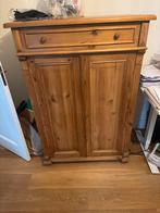 Grenen kast met lade en deuren, Ophalen, Gebruikt, 100 tot 150 cm, 50 tot 100 cm