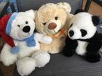 3 knuffels. Pandabeer, ijsbeer, beertje, Ophalen of Verzenden, Zo goed als nieuw, Beer