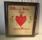 Mooie antieke religieuze Prent - Heilig Hart Jezus - 63x53, Antiek en Kunst, Antiek | Religie, Ophalen of Verzenden