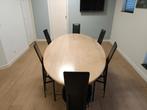 Tafel 240cm ovaal incl. 6 stuks Fasem stoel, Ophalen, Gebruikt, 100 tot 150 cm, 200 cm of meer