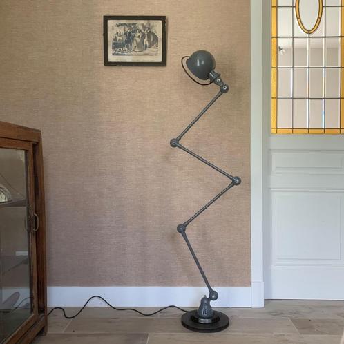Jieldé | Blauw Grijs | Vintage | Oud | Industrieel | 4-armig, Huis en Inrichting, Lampen | Vloerlampen, Gebruikt, 150 tot 200 cm