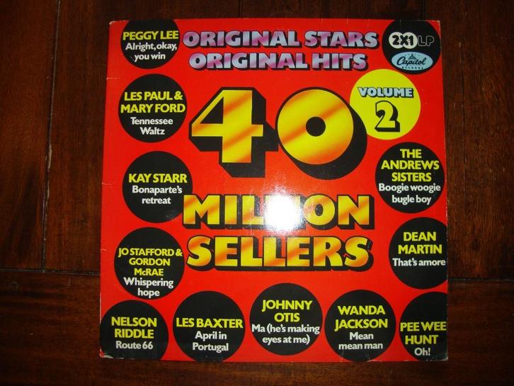 Dubbellp 40 million sellers / Various artists, Cd's en Dvd's, Vinyl | Verzamelalbums, Gebruikt, Pop, 12 inch, Ophalen of Verzenden