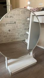 Spiegel met lade, Huis en Inrichting, Woonaccessoires | Spiegels, Ophalen of Verzenden, Zo goed als nieuw, Rond, Minder dan 100 cm