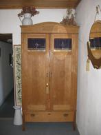 antieke eiken linnenkast, Ophalen, Gebruikt, 100 tot 150 cm, Eikenhout