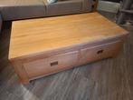massief teak salontafel 130cm, Huis en Inrichting, Tafels | Salontafels, Ophalen, 100 tot 150 cm, Teakhout, 50 tot 100 cm