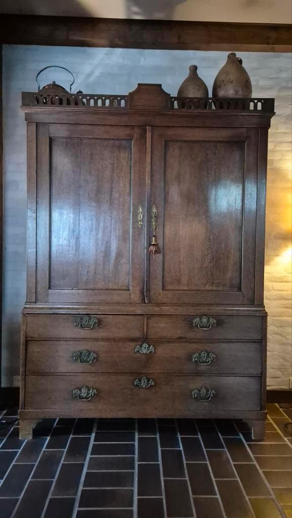 Antiek eiken Empire buffetkast luierkast, Huis en Inrichting, Kasten | Dressoirs, 100 tot 150 cm, 25 tot 50 cm, Ophalen