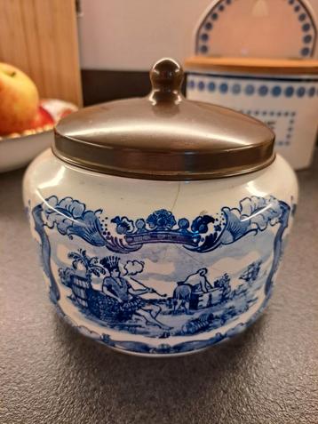 Delfsblauw delfs blauw tabakspot tabak pot goedwaagen 1950 beschikbaar voor biedingen