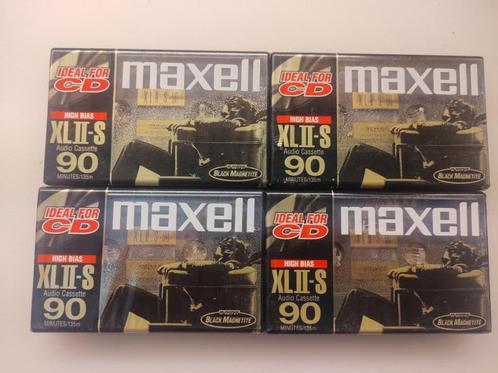 Maxell XLII-S 90 cassettes 4 stuks XLIIS90, Cd's en Dvd's, Cassettebandjes, Nieuw in verpakking, Onbespeeld, Overige genres, 2 t/m 25 bandjes
