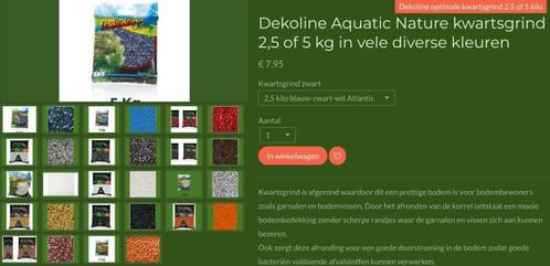 Dekoline Aquatic Nature kwartsgrind 2,5 of 5 kg in vele dive, Dieren en Toebehoren, Vissen | Aquaria en Toebehoren, Nieuw, Grind, Zand of Voedingsbodem