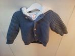 Heerlijk warm vest Hema denim blauw teddy maat 74, Truitje of Vestje, Ophalen of Verzenden, Zo goed als nieuw, Hema