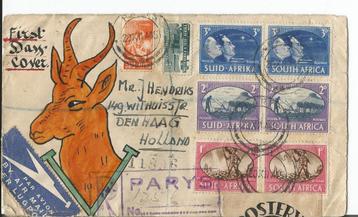 Postzegelenvelop First Day Cover  december 1945 ZuidAfrika beschikbaar voor biedingen