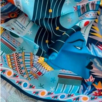 ORIBE X LOUIS BARTHELEMY Silk Egyptian Print 100% Silk  beschikbaar voor biedingen