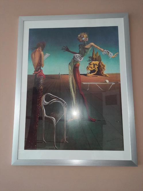 Dali reproducties - Set van 2 - Zilverkleurige Lijsten, Antiek en Kunst, Kunst | Litho's en Zeefdrukken, Ophalen
