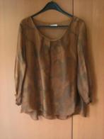 Prachtige Italiaanse bruine zijden blouse 38-44 SNAZZEYS, Kleding | Dames, Blouses en Tunieken, Verzenden, Nieuw, Maat 38/40 (M)