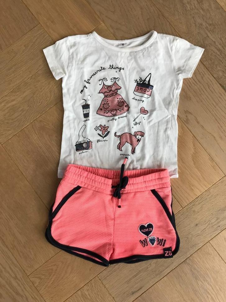 Gave set Z8 broekje mt 86 en shirt met glitter 92 (geen Z8), Kinderen en Baby's, Babykleding | Maat 86, Zo goed als nieuw, Meisje