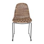 4 x rieten eetkamerstoelen van het merk Woood, Ophalen, Zo goed als nieuw, Bruin, Vier