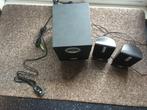 labtec multimedia 2x speakers + subwoofer voor pc laptop, Ophalen of Verzenden, Audiokanaal 2.1, Labtec