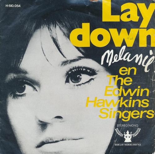1886 Melanie - Lay down (1970), Cd's en Dvd's, Vinyl Singles, Gebruikt, Single, Pop, 7 inch, Ophalen of Verzenden
