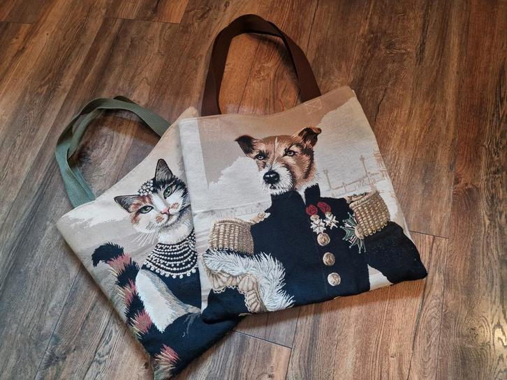 Gobelin dieren totebag boodschappentas, Sieraden, Tassen en Uiterlijk, Tassen | Damestassen, Nieuw, Shopper, Verzenden