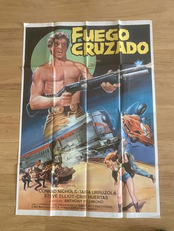 Vintage filmposter uit Spanje - B movie poster 100 x 70 cm