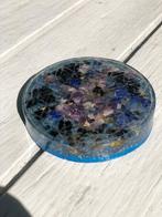 Orgonite oplaadschijf met lapis, amethist en toermalijn, Ophalen of Verzenden, Zo goed als nieuw