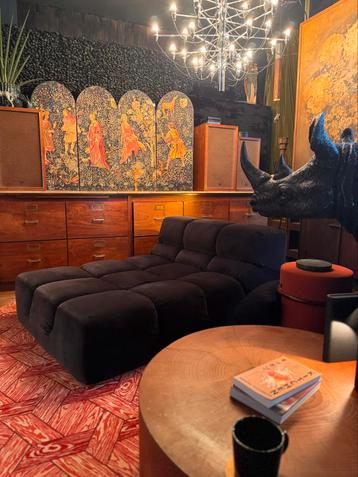 B&B ITALIA tufty time design bank element zwart velvet  beschikbaar voor biedingen