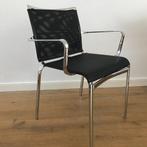 1 IZGS Bontempi Casa Wide NET design stoel chroom, Ophalen, Zwart, Zo goed als nieuw, Nvt