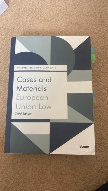 3e druk Shahid - Cases and Materials European Union Law beschikbaar voor biedingen
