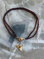 Choker met 14 karaat gouden slot+hanger, Sieraden, Tassen en Uiterlijk, Verzenden, Zo goed als nieuw, Goud