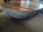 Mango houten salontafel, Huis en Inrichting, Tafels | Salontafels, Ophalen, 100 tot 150 cm, Rond, 50 tot 100 cm