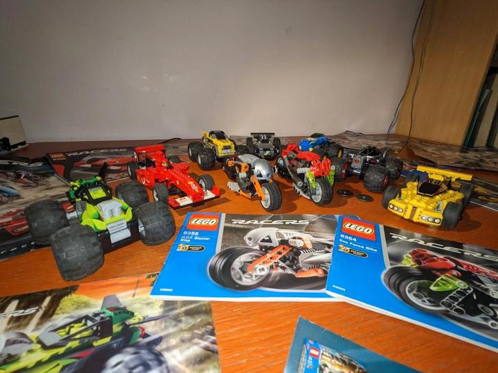 LEGO Racers diverse auto's en motors met terugtrekmotor, Kinderen en Baby's, Speelgoed | Duplo en Lego, Gebruikt, Lego, Complete set