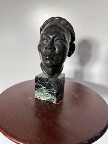 Bronzen Buste, Beeld - naar Henri Joseph Cordier beschikbaar voor biedingen