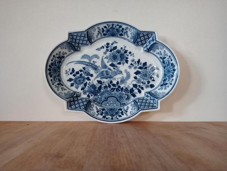 Delfts Blauw Wandbord met Vogel, Antiek en Kunst, Antiek | Wandborden en Tegels, Ophalen of Verzenden