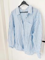 lichtblauw wit 100% linnen overhemd van H&M maat XL, H&M, Wit, Maat 42/44 (L), Ophalen of Verzenden
