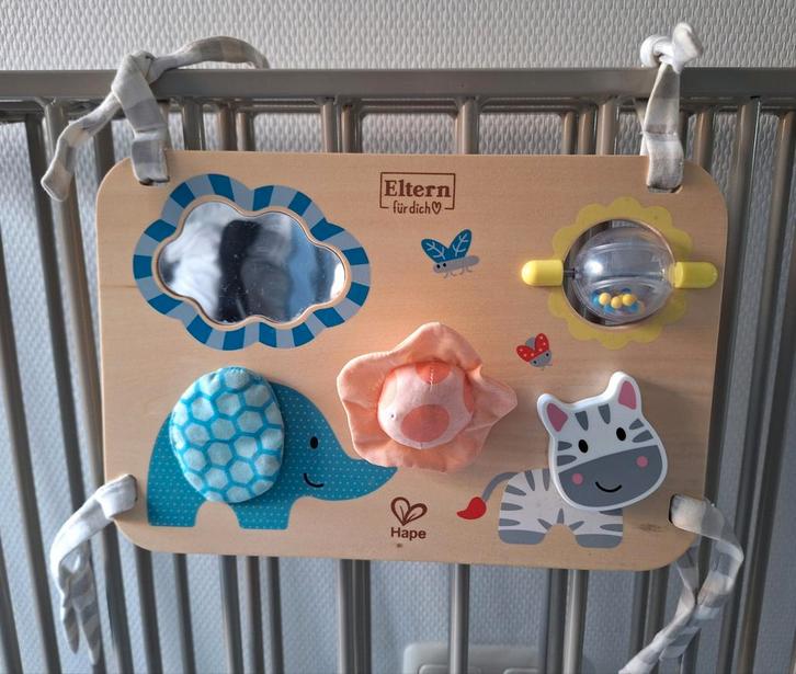 Speelbord voor baby's - Hape, Kinderen en Baby's, Speelgoed | Babyspeelgoed, Gebruikt, Overige typen, Met geluid, Ophalen