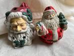 2 porseleinen kerstmannen lampjes, Ophalen of Verzenden, Zo goed als nieuw