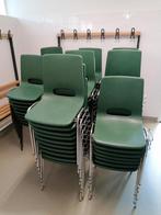 76 kunststof stapelbare kuipstoelen groen, Huis en Inrichting, Stoelen, Ophalen, Kunststof, Gebruikt, Overige kleuren