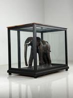 Vitrinekast display kast zwart vintage groot, Huis en Inrichting, Kasten | Vitrinekasten, Ophalen, Gebruikt, 25 tot 50 cm