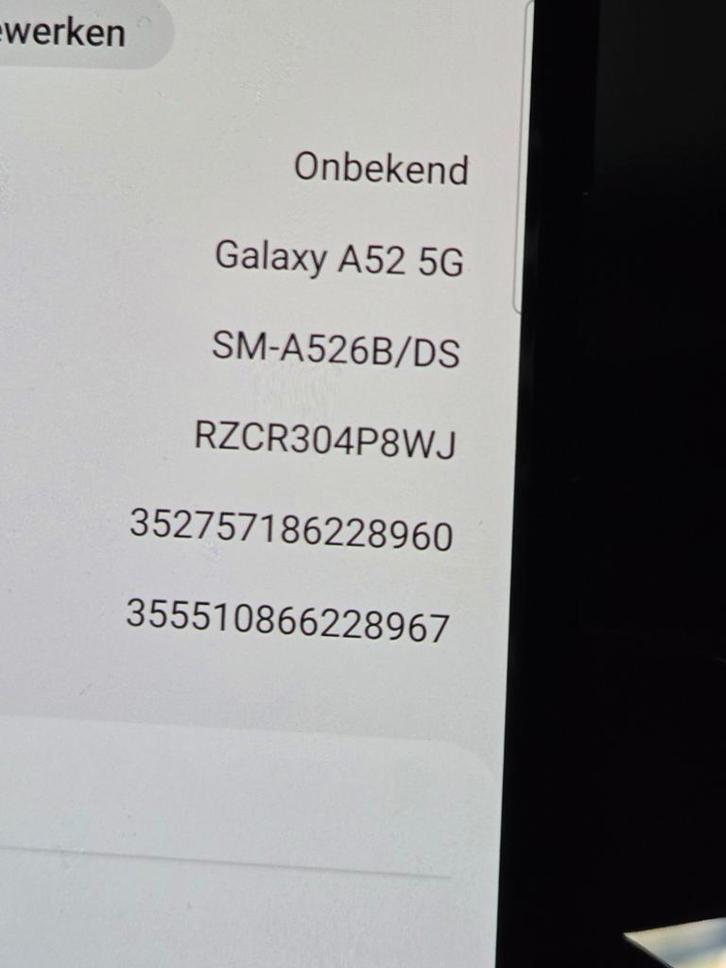 Samsung Galaxy A52-5G Android ZGAN, Telecommunicatie, Mobiele telefoons | Samsung, Zo goed als nieuw, Galaxy A, 128 GB, Zwart