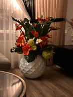 Grote opgemaakt pot met kunstbloemen, Ophalen of Verzenden, Zo goed als nieuw