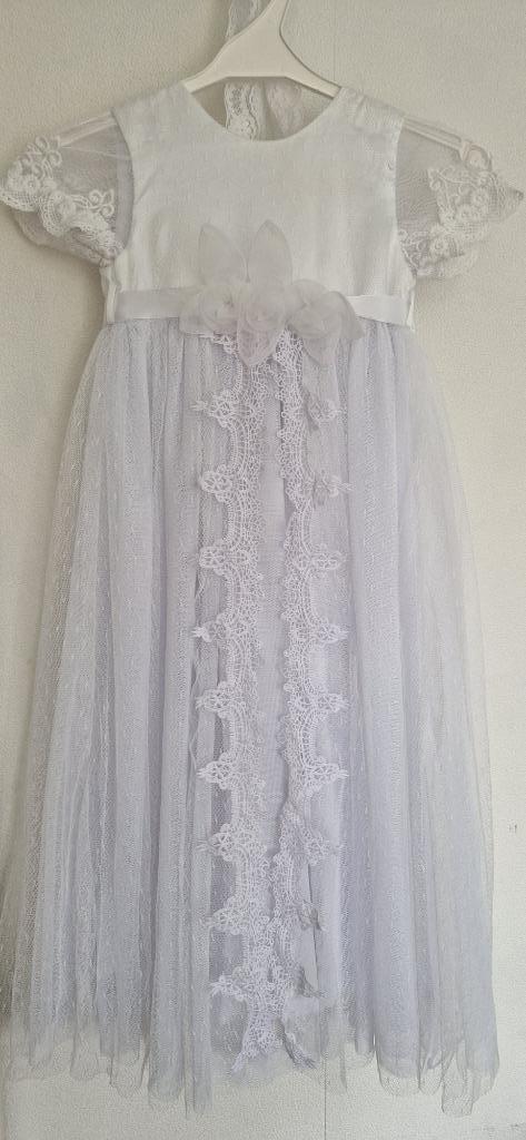 Lange witte kanten doopjurk doopkleed christeningdress, Kinderen en Baby's, Babykleding | Overige, Nieuw, Meisje, Ophalen of Verzenden
