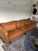 Cognac bank 4-zits, Huis en Inrichting, Ophalen, Zo goed als nieuw, Stof