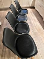 set van 4 eetkamerstoelen, Ophalen, Gebruikt, Zwart, Vier