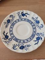 Vintage: 8 thee -koffie kop en schotel; mooie wit met blauw, Antiek en Kunst, Antiek | Servies los, Ophalen of Verzenden