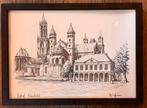 ‘Vrijthof en St. Servaasbasiliek’ Pentekening Schiffeleers, Ophalen of Verzenden