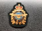 RCAF  -  Canada  cap badge  geborduurd   62 x 50 mm., Embleem of Badge, Ophalen of Verzenden