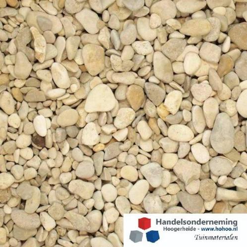 Castle grind beige licht bruin afgeronde zachte siergrind, Tuin en Terras, Grind, Keien en Split, Nieuw, Grind, Multi, Overige materialen